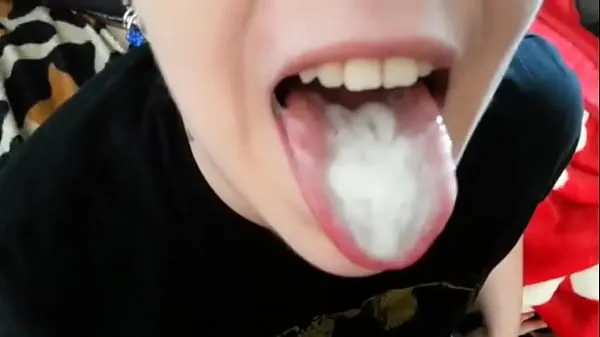 Hot Girlfriend takes all sperm in mouth my Tube