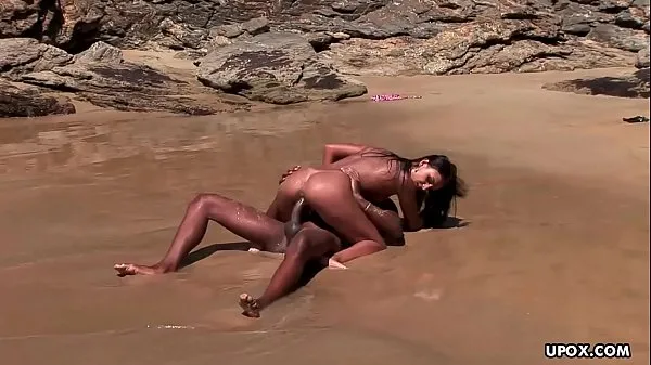 Hot Fucking on the beach with a black dude's rock hard cock my Tube