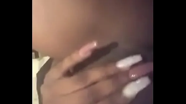 Hot Slim ebony playing with her pussy my Tube