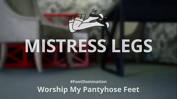 Nóng bỏng Worship my pantyhose feet in high heels, slave My Tube