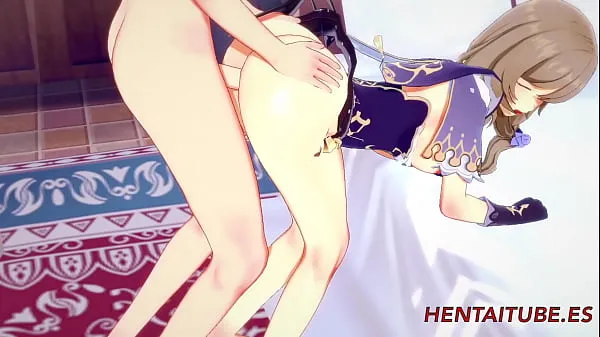 Горячий Genshin Impact Hentai - Лиза занимается сексом с парнем-блондинкой, и он кончает ей в рот, сиськи и киску 3/3 мой тюб