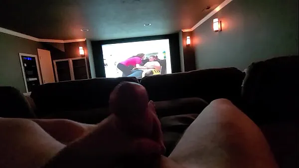 Hot Masturbating to porn in my theater room with surround sound my Tube