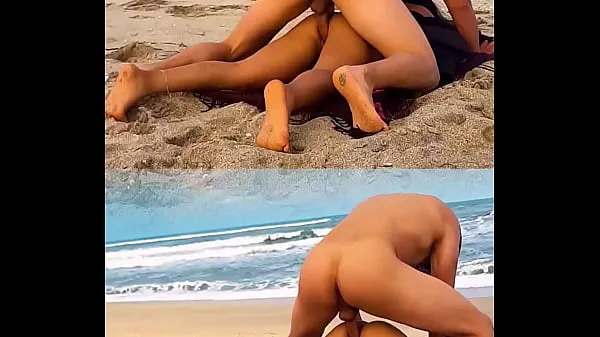 Caliente Me folla DESCONOCIDO despues de mostrarle mi culo en playa publica mi tubo