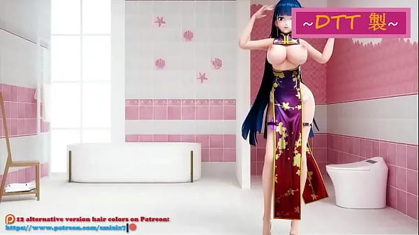 Quente HONKAI IMPACT MEI RAIDEN HENTAI DANCE MMD UNDRESS 3D BIG BOOBS VESTIDO CHINÊS SUAVE PRETO COR DO CABELO EDITAR SMIXIX meu tubo