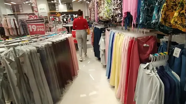 Hot I chase an unknown woman in the clothing store and show her my cock in the fitting rooms my Tube