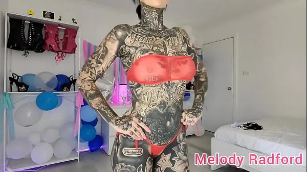 Hot Sheer Black and Red Skimpy Micro Bikini try on Melody Radford my Tube