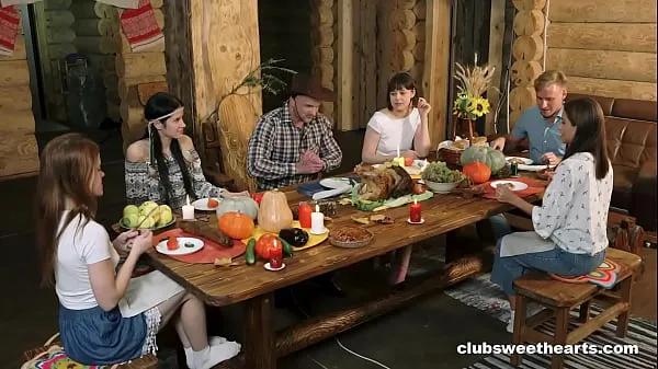 Hot Thanksgiving Dinner turns into Fucking Fiesta by ClubSweethearts my Tube