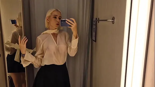 Nóng bỏng Try on haul see through clothes in the dressing room My Tube